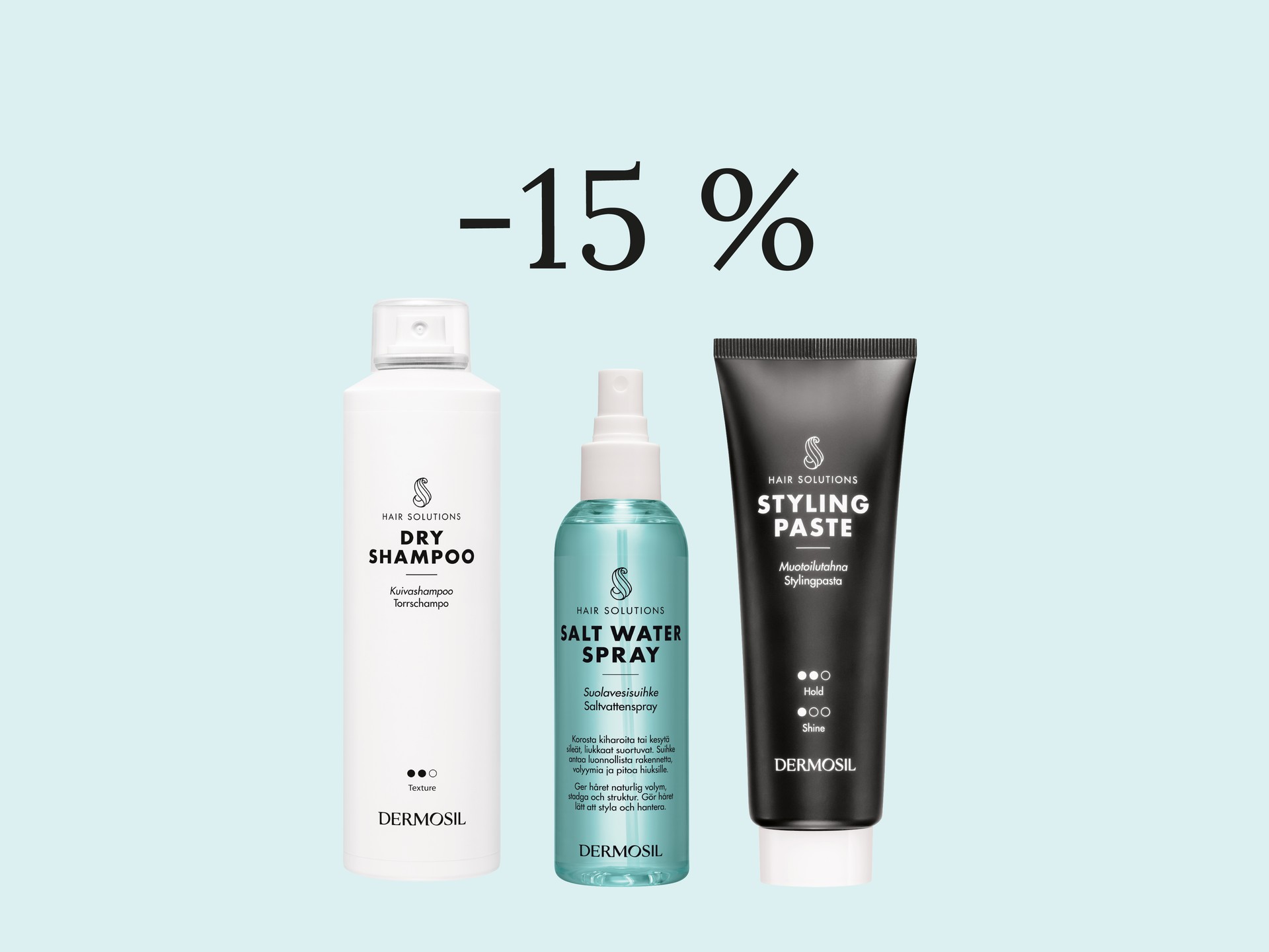Kaikki hiusten muotoilutuotteet -15 %