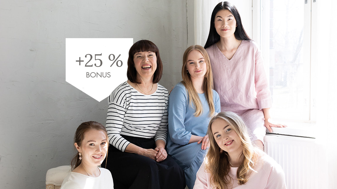 + 25 % bonusta klubilaisille